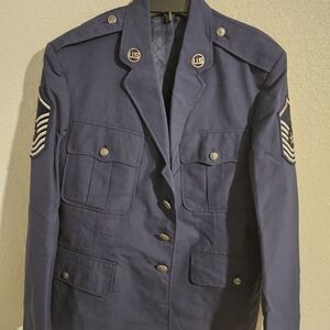 Men's Navy Blue Military Blazer